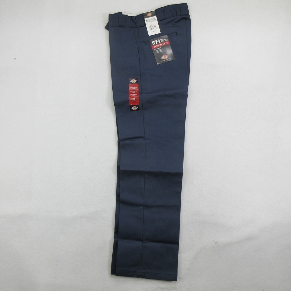 Dickies Men Pants 30x32 874 Original Fit Work Classic Navy Blue New